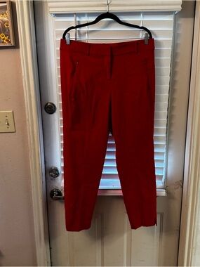 Lane Bryant Red Slim Straight Dress Pants